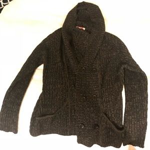 Loose knit button up cardigan/ sweater